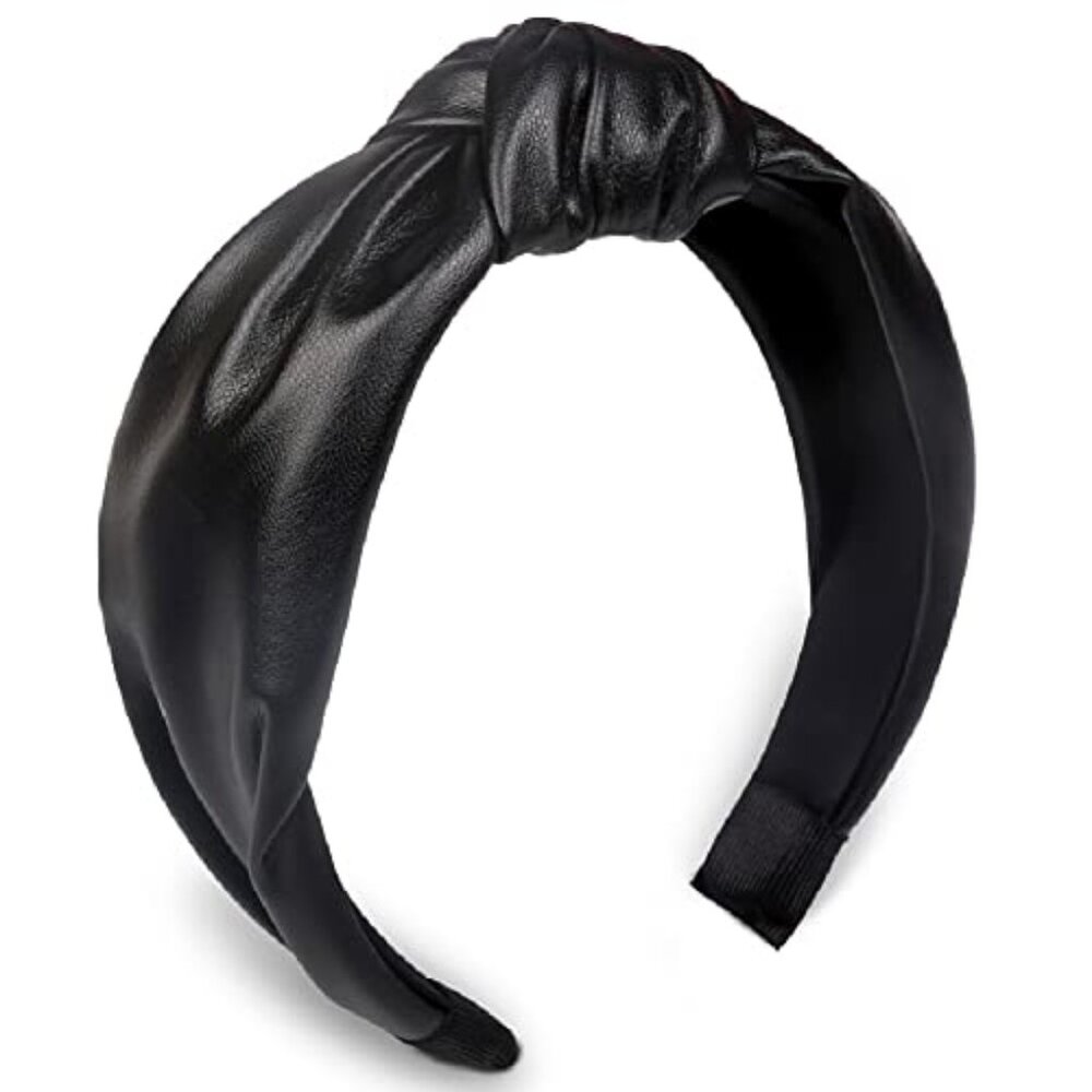 Headband,‎ Knotted Headbands for Women Black Leather